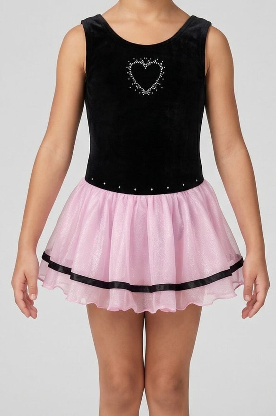 Jaques Moret Childrens Dance Leotard with Skirt Small 6/7